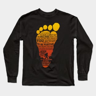 Bigfoot Footprints Long Sleeve T-Shirt